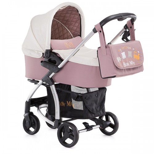 Carucior Baby Max Onyx cu landou train brown