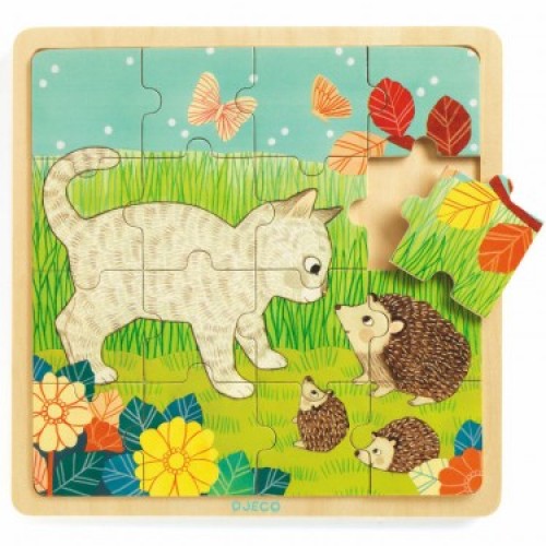 Puzzle lemn Garden Djeco