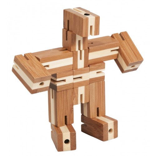 Joc logic puzzle 3D din bambus Flexi-cub 3 image 1