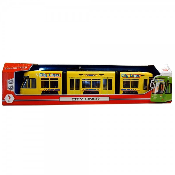 Tramvai Dickie Toys City Liner galben image 3