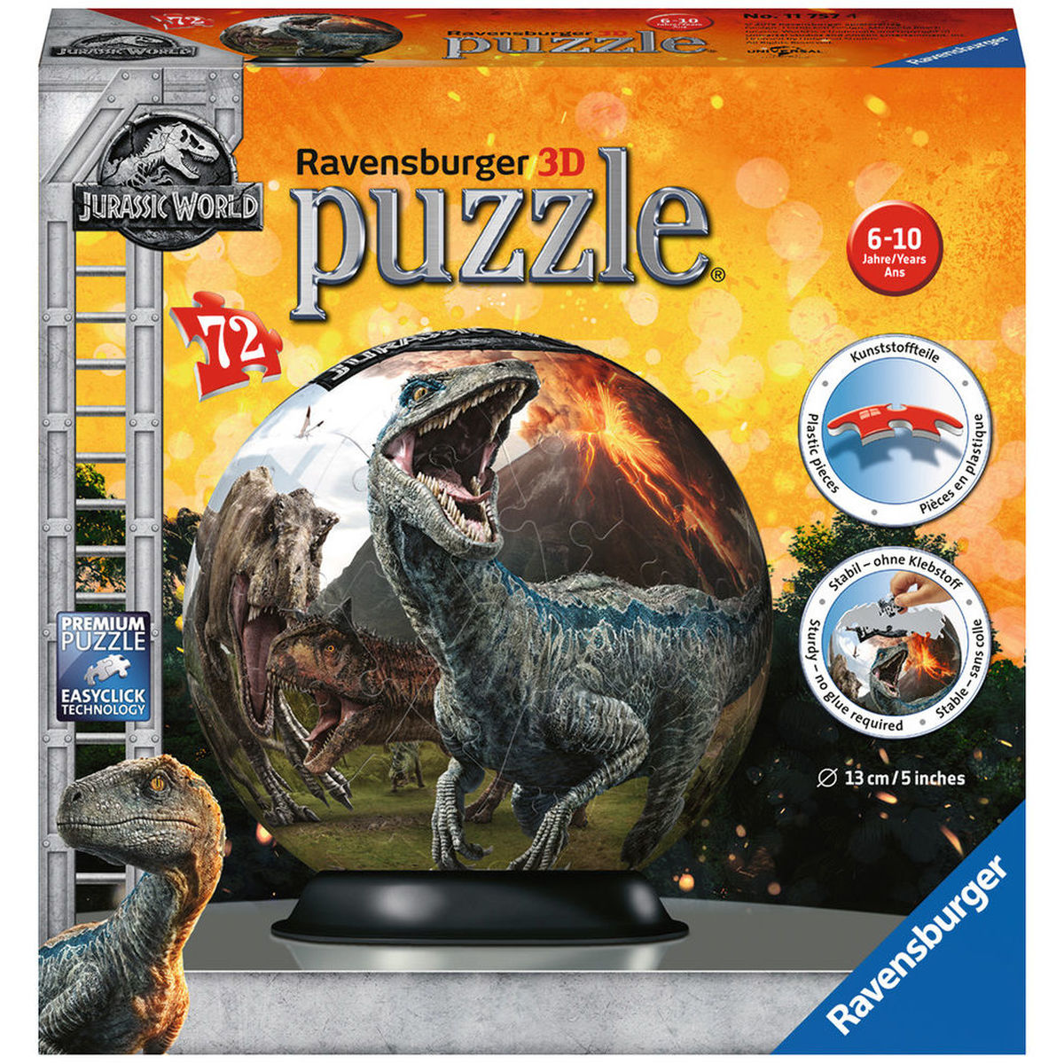 Puzzle 3D Jurassic World, 72 Piese image 1