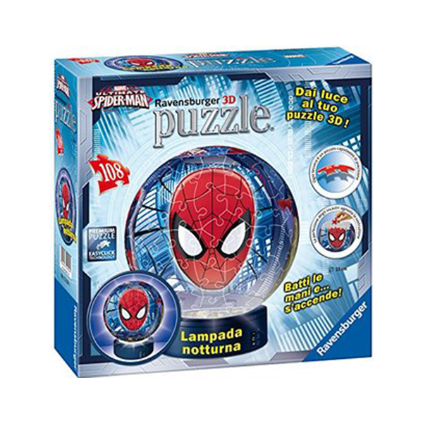 Puzzle 3D Luminos Spiderman, 108 Piese image 1