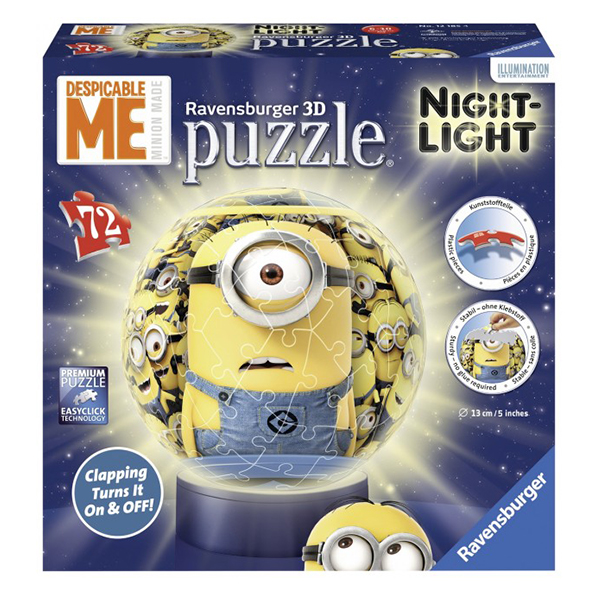 Puzzle 3D Minions Cu Lumina 72, Piese image 1