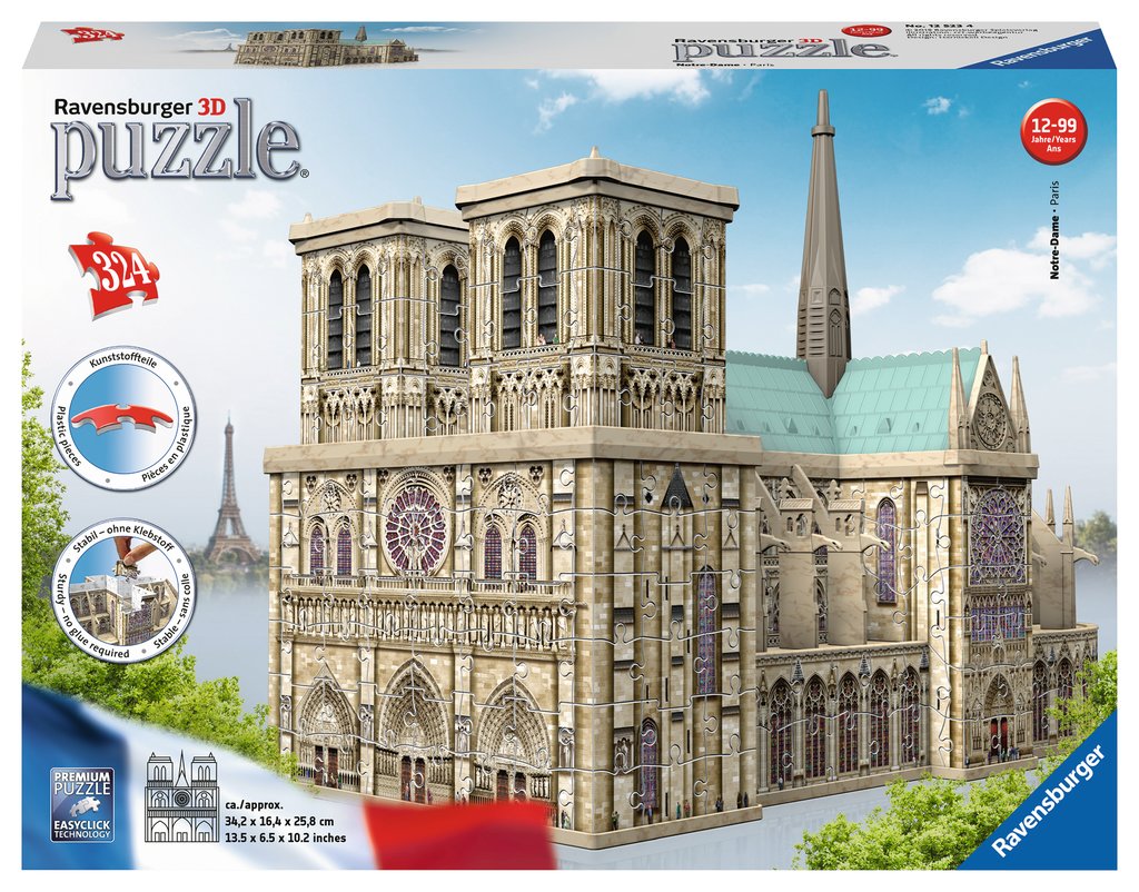 Puzzle 3D Notre Dame, 324 Piese image 1