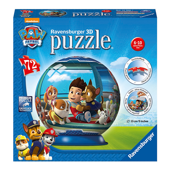 Puzzle 3D Paw Patrol, 72 Piese