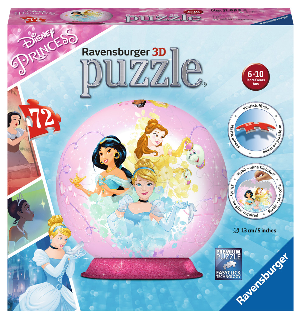 Puzzle 3D Printese Disney, 72 Piese image 1