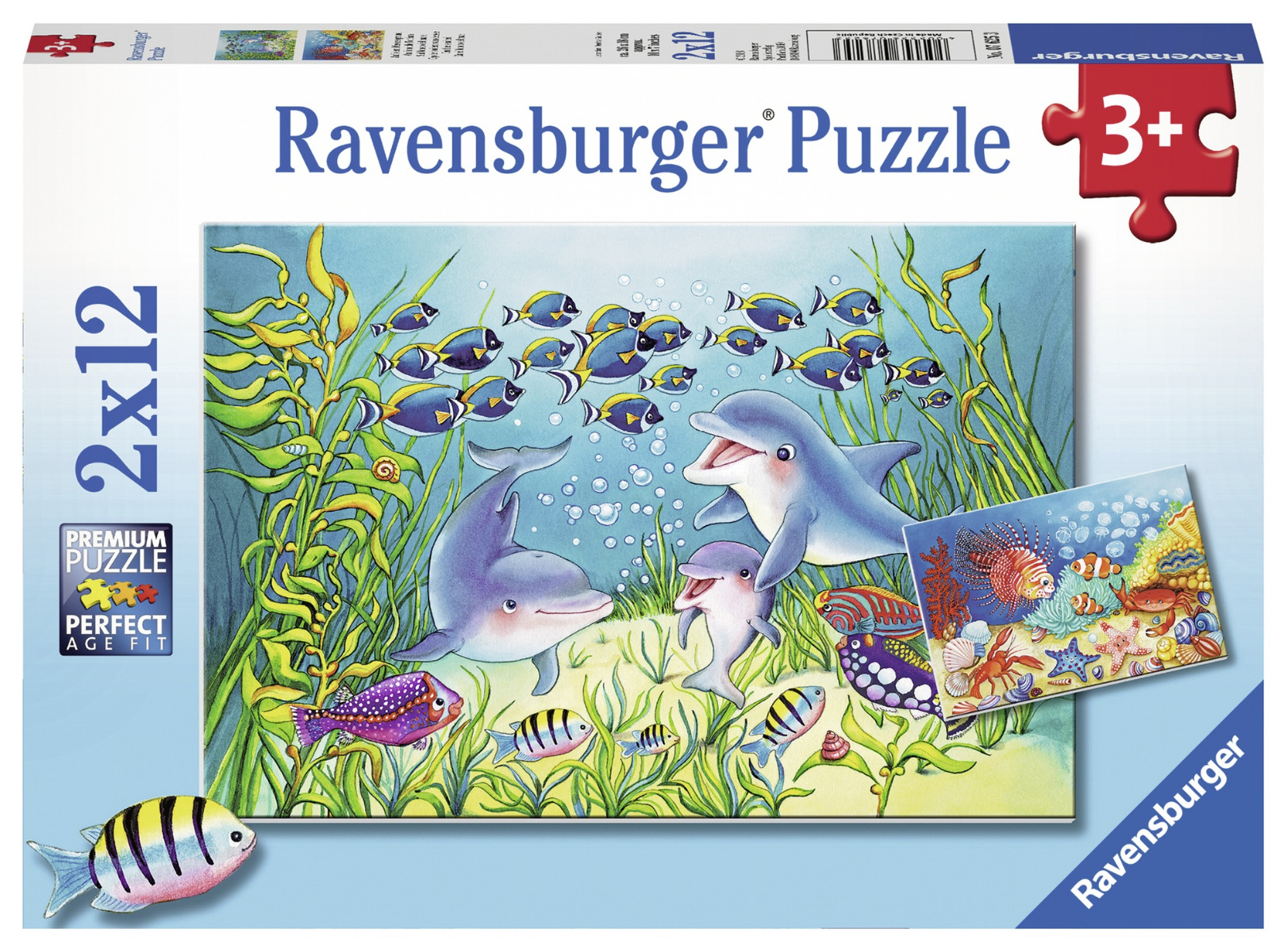 Puzzle Animale Din Ocean,2X12 Piese