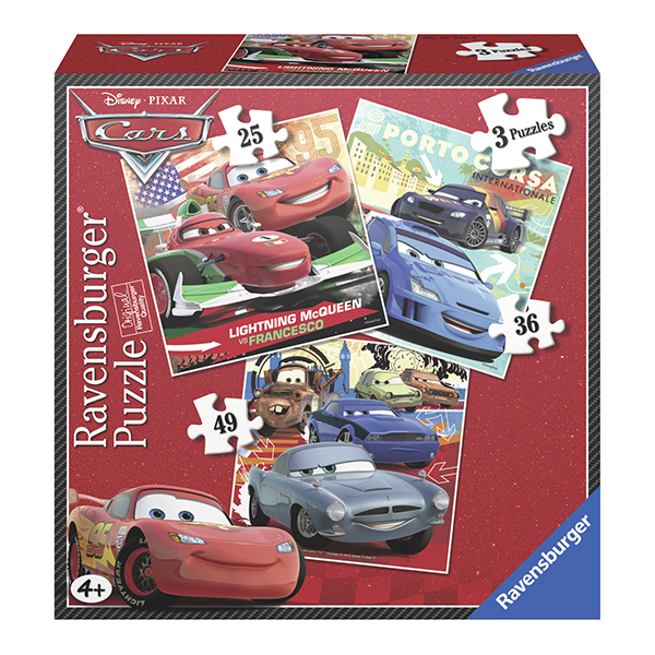 Puzzle Cars, 3 Buc In Cutie, 25/36/49 Piese