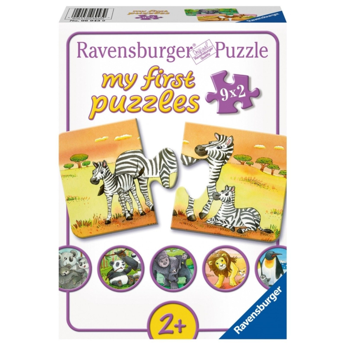 Puzzle Familii Animale, 9X2 Piese