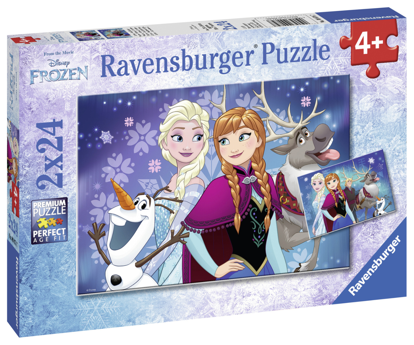 Puzzle Frozen, 2X24 Piese image 1