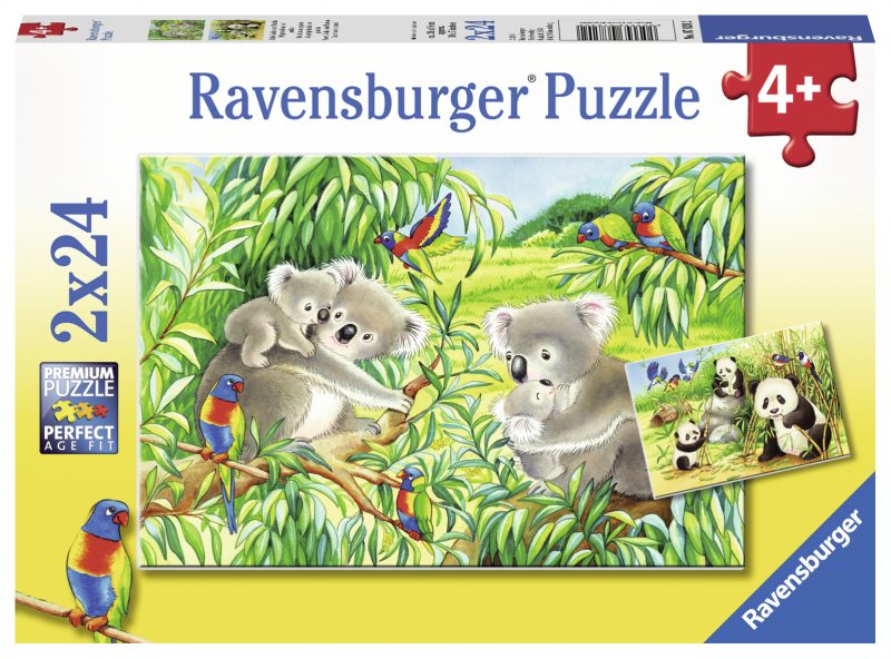 Puzzle Koala Si Panda, 2X24 Piese