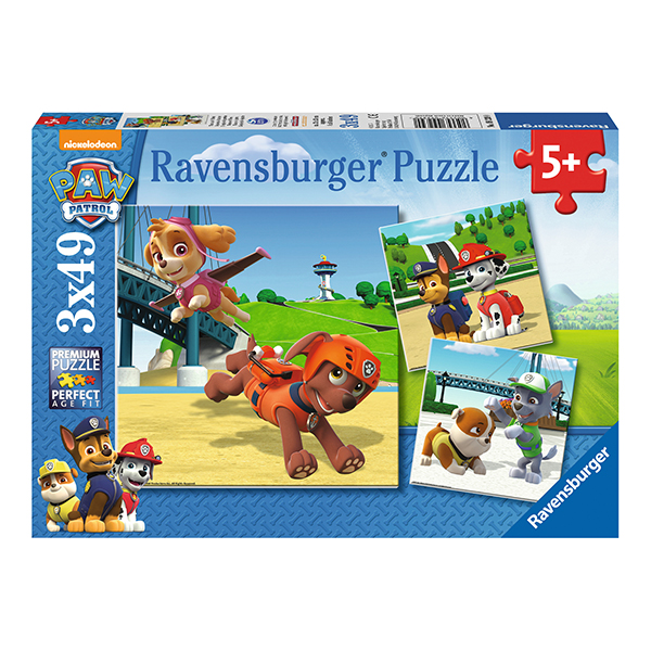 Puzzle Patrula Catelusilor, 3X49 Piese