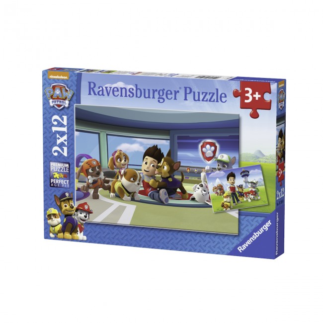 Puzzle Patrula Catelusilor,2X12 Buc