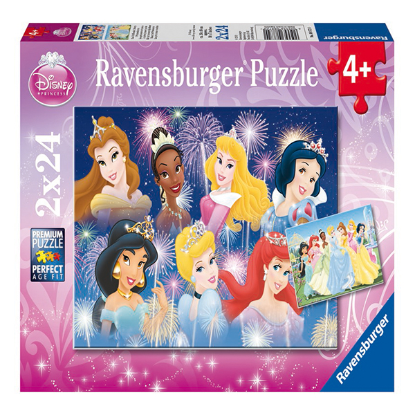 Puzzle Printesele Disney, 2X24 Piese