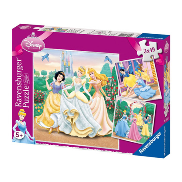 Puzzle Printesele Disney, 3X49 Piese