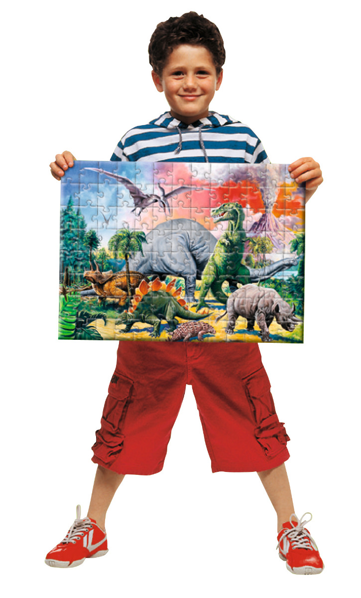 Puzzle Printre Dinozauri, 100 Piese