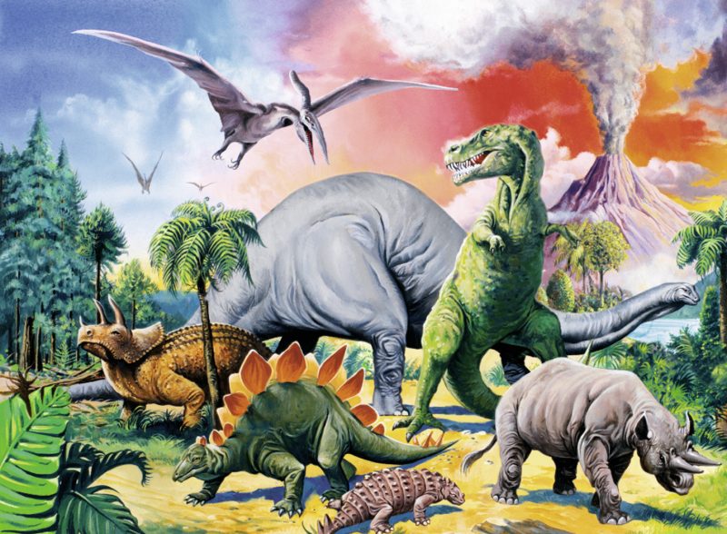 Puzzle Printre Dinozauri, 100 Piese image 1