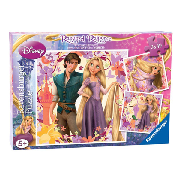 Puzzle Rapunzel, 3X49 Piese