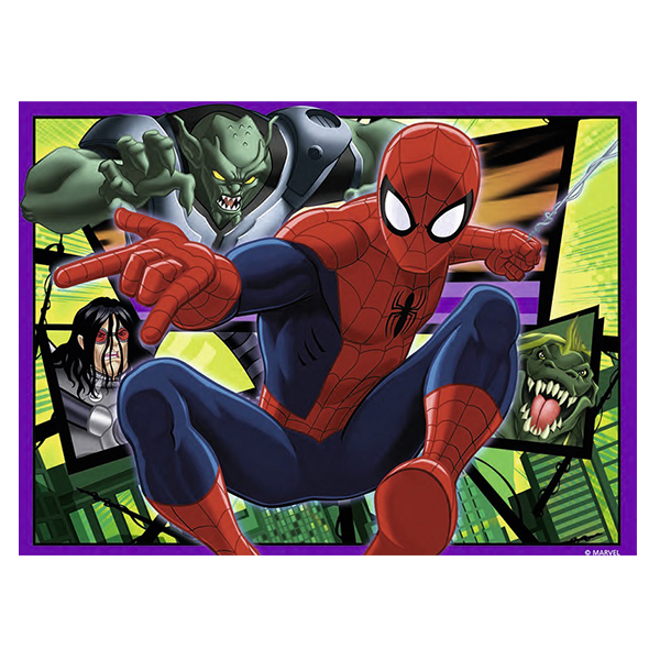 Puzzle Spiderman, 4 Buc In Cutie, 12/16/20/24 Piese image 2