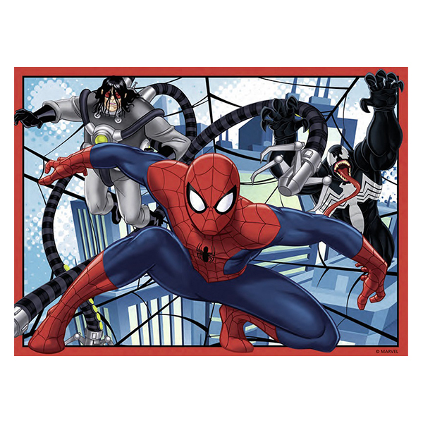 Puzzle Spiderman, 4 Buc In Cutie, 12/16/20/24 Piese image 3