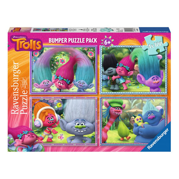 Puzzle Trolls, 4X100 Piese