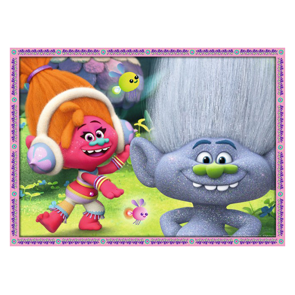 Puzzle Trolls, 4X100 Piese image 1