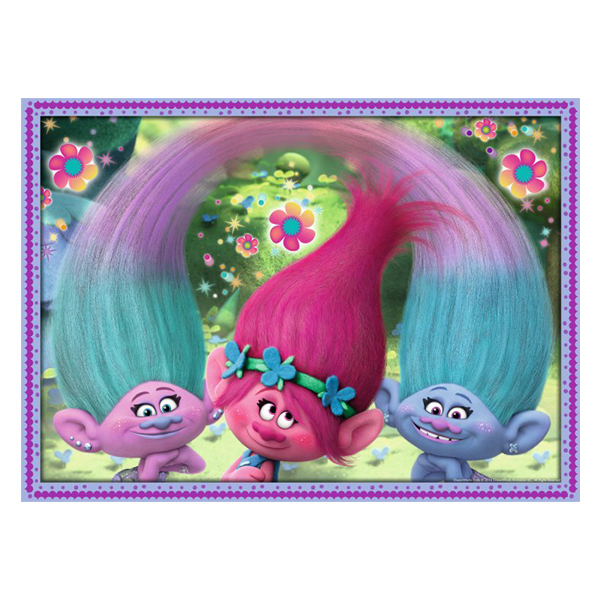 Puzzle Trolls, 4X100 Piese image 3