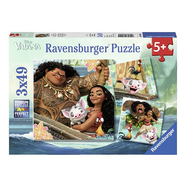 Puzzle Vaiana, 3X49 Piese