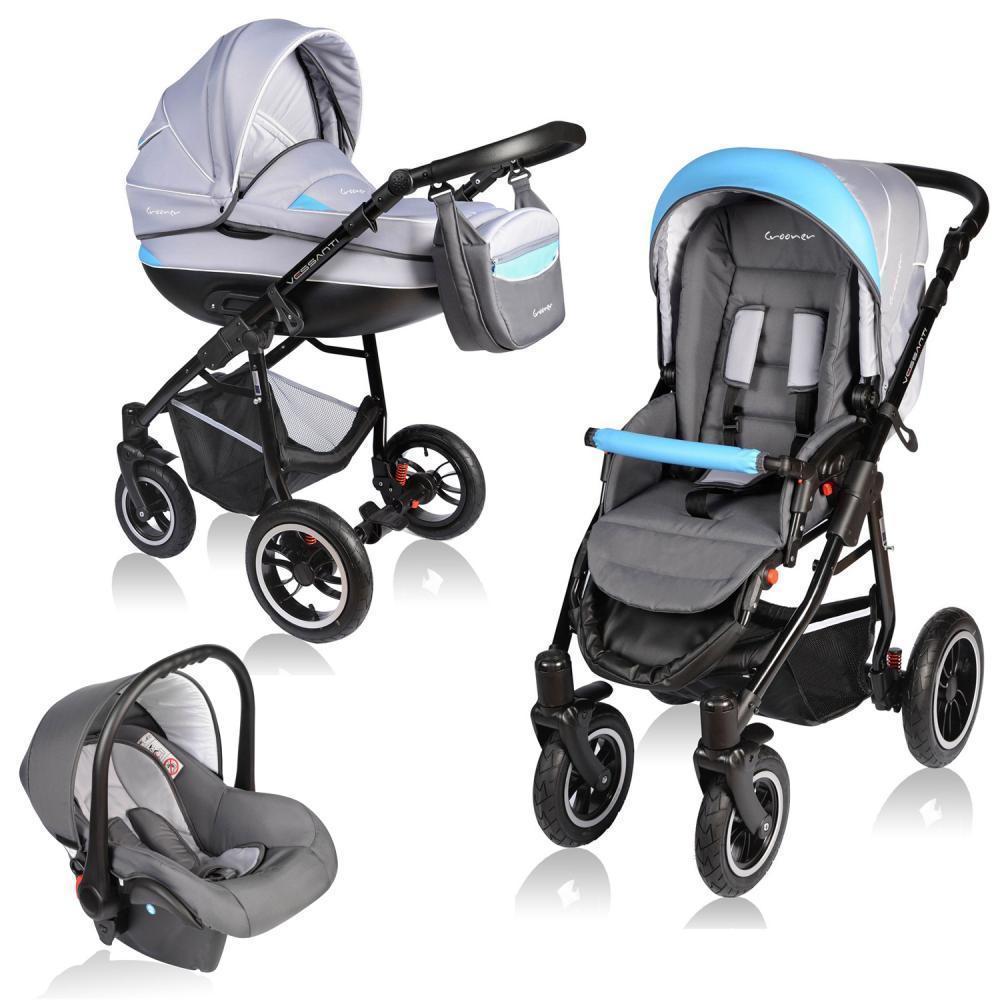 Carucior Crooner 3 in 1 - Vessanti - Blue/Gray