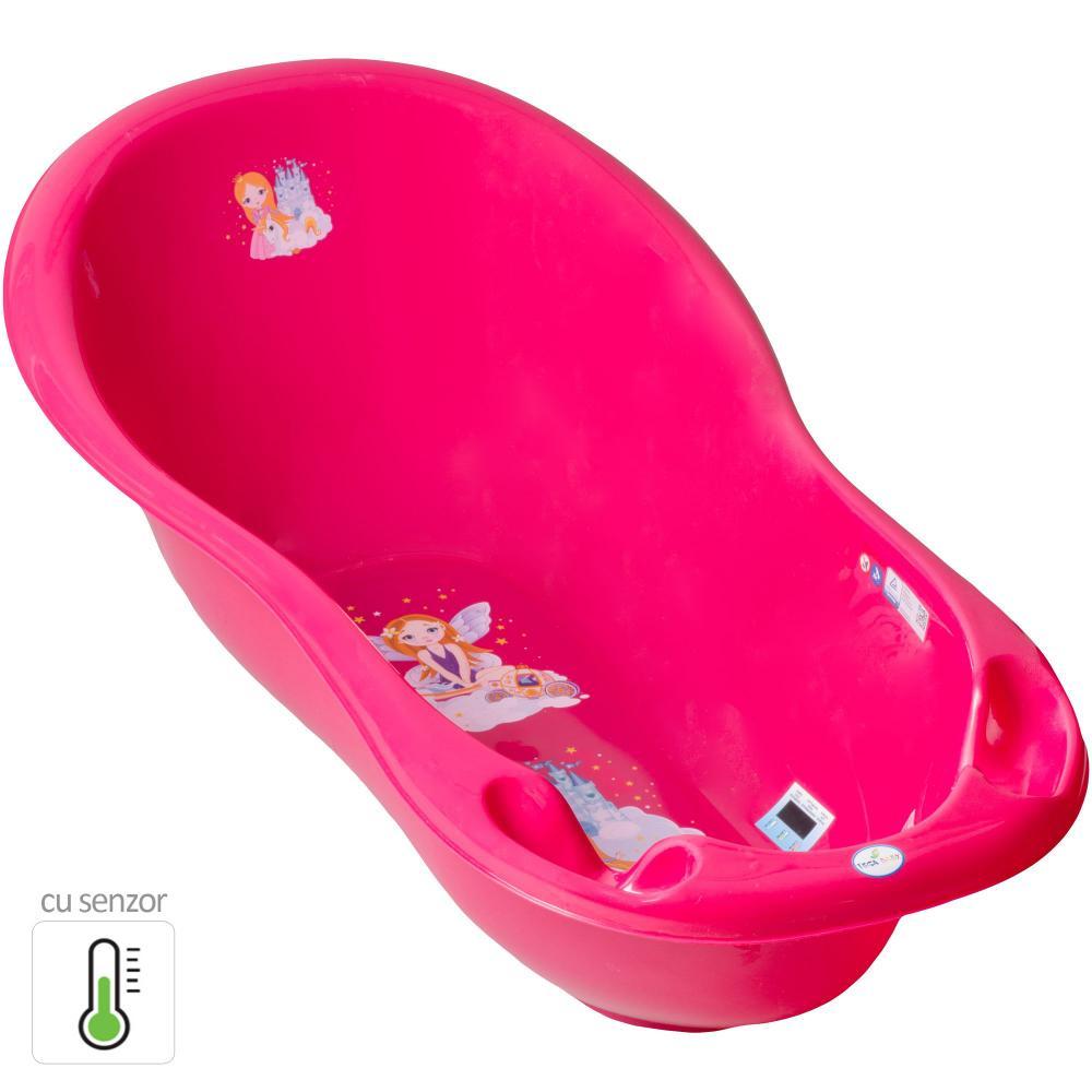 Cadita Piscot 102 cm Little Princess cu Senzor de Temperatura - Tega Baby - Roz