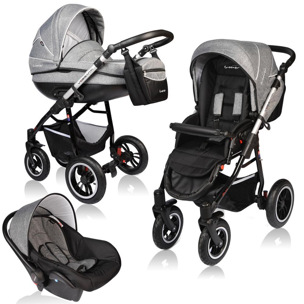 Carucior Crooner Prestige 3 in 1 - Vessanti - Gray