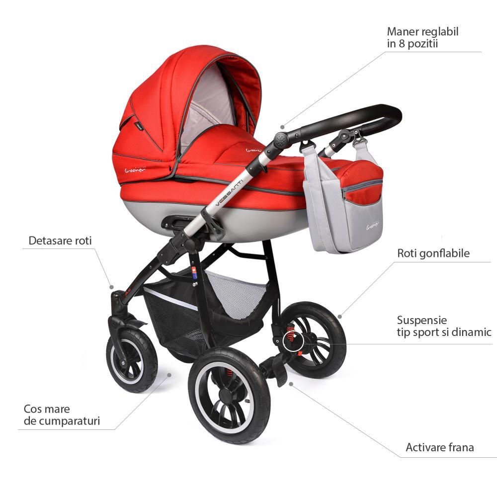 Carucior Crooner Prestige 2 in 1 - Vessanti - Red image 10