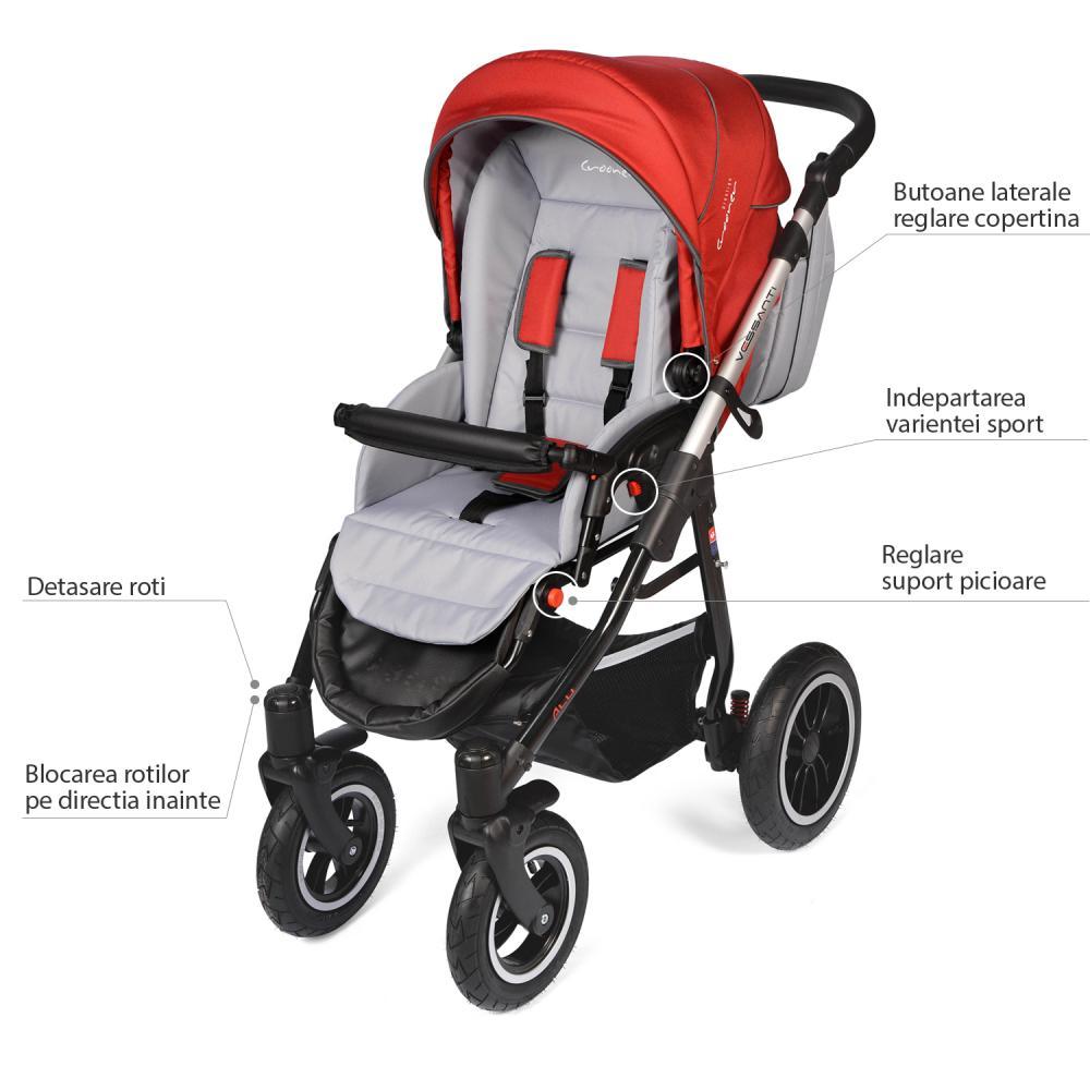 Carucior Crooner Prestige 2 in 1 - Vessanti - Red image 11