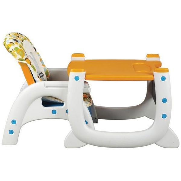 Scaun de masa multifunctional Baby Place Mamakids - Albastru cu Portocaliu image 4