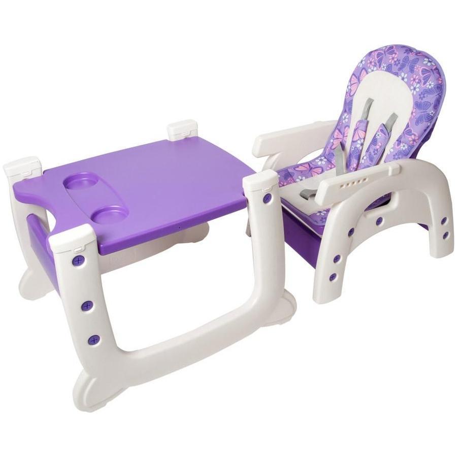 Scaun de masa multifunctional Baby Place, Mamakids, Mov cu Fluture image 3