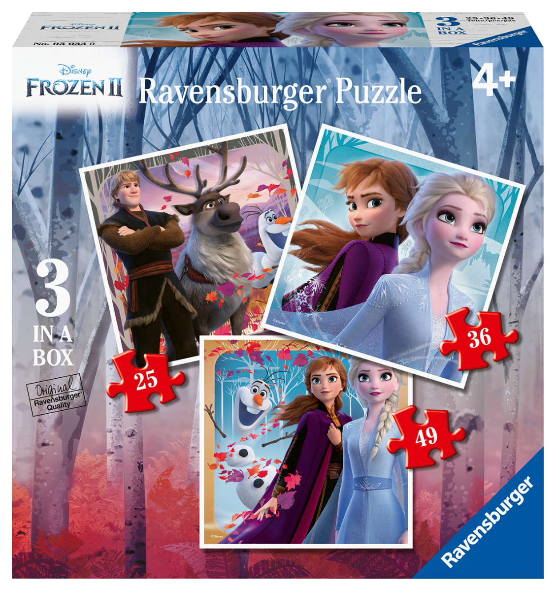 Puzzle Frozen II, 25/36/49 Piese image 4