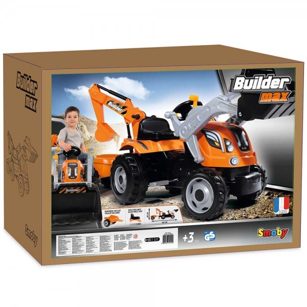 Tractor cu pedale si remorca Smoby Builder Max image 5