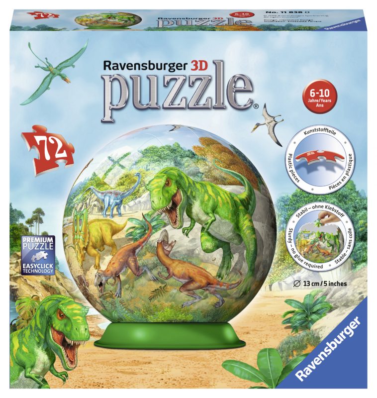 Puzzle 3D Dinozauri, 72 Piese image 1