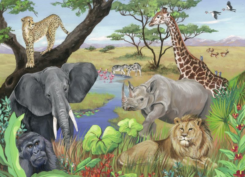 Puzzle Animale Safari, 60 Piese