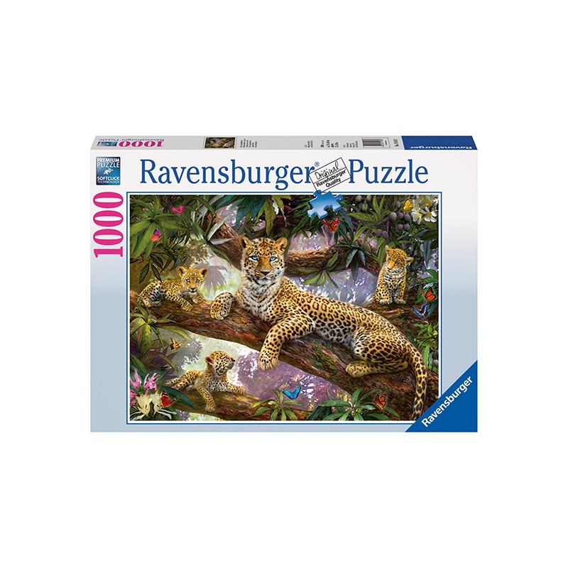 Puzzle Familie De Leoparzi, 1000 Piese