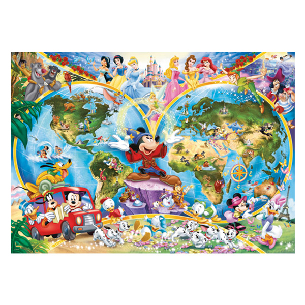 Puzzle Harta Lumii Disney, 1000 Piese