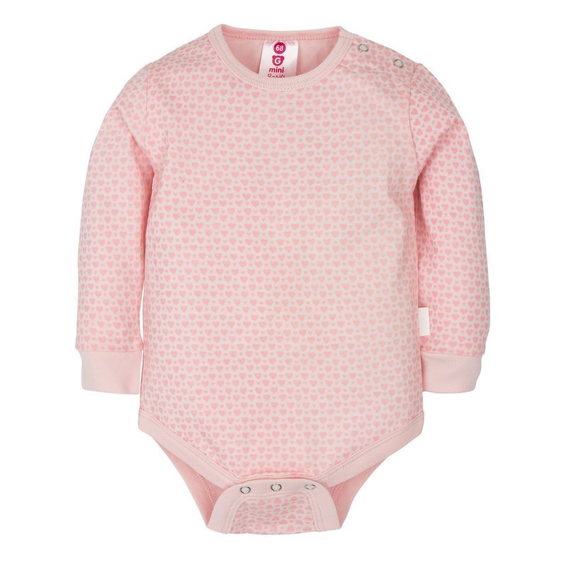 Gmini Body cu maneca lunga Basic Pink Hearts 80