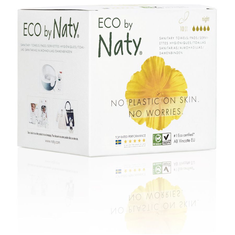 Absorbante organice ECO by Naty night 10 bucati