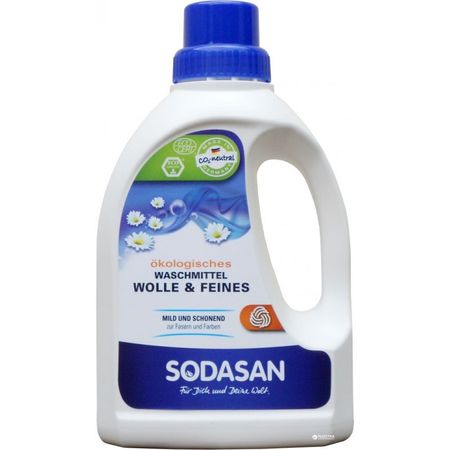 Detergent BIO lichid Sodasan pentru rufe delicate, lana si matase 750 ML