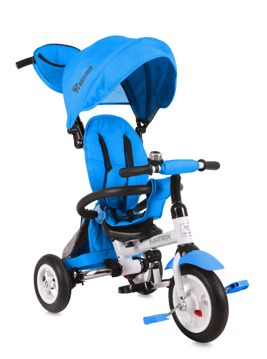 Tricicleta multifunctionala 3in1, Matrix Air, roti mari cu camera, Light Blue