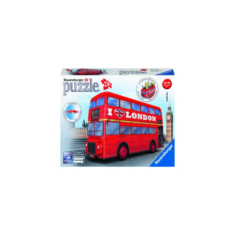 PUZZLE 3D AUTOBUZ LONDRA, 216 PIESE image 1