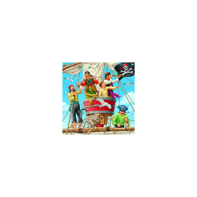 Puzzle Aventurile Piratilor, 3x49 Piese