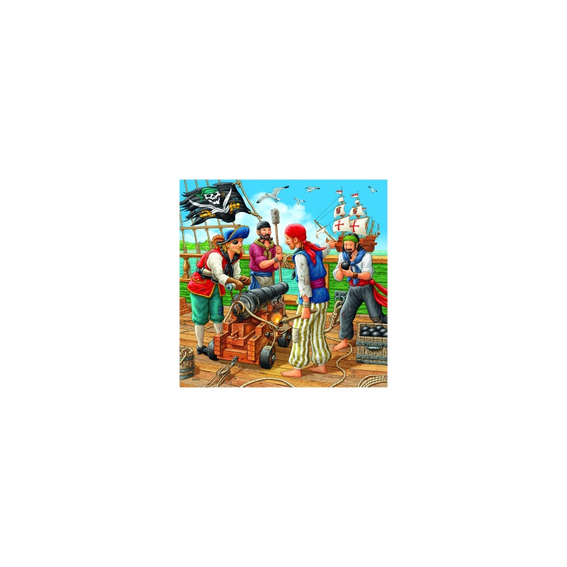 Puzzle Aventurile Piratilor, 3x49 Piese image 1