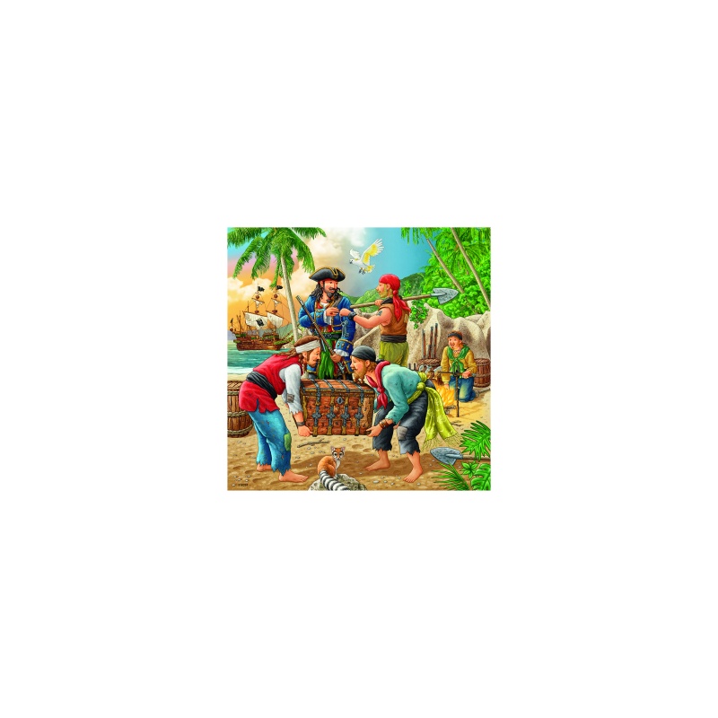 Puzzle Aventurile Piratilor, 3x49 Piese image 2