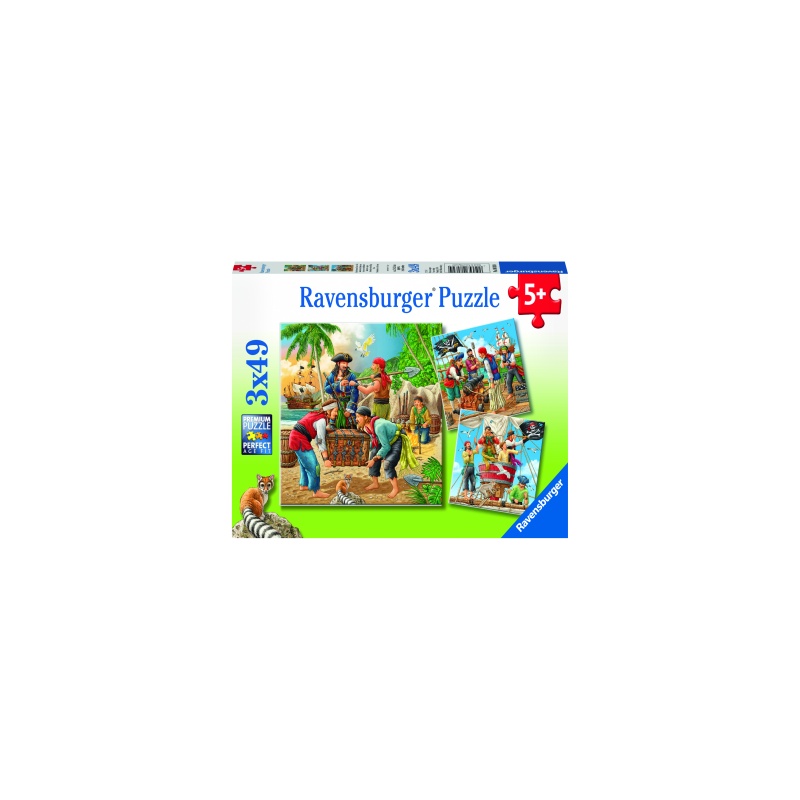 Puzzle Aventurile Piratilor, 3x49 Piese image 3